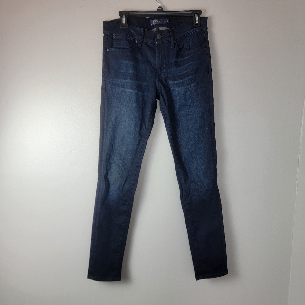 Polo Ralph Lauren Women's Varick Leggings Darck Blue Skinny Stretchy Style Sz 29